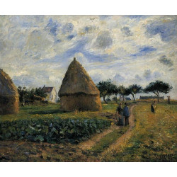 Peasants and hay stacks 1878