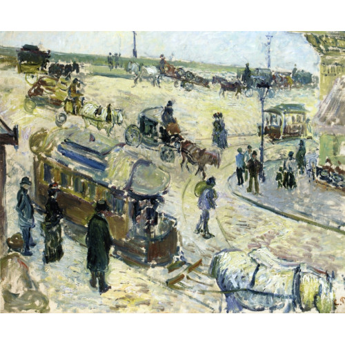 Place de la republique rouen with tramway 1883