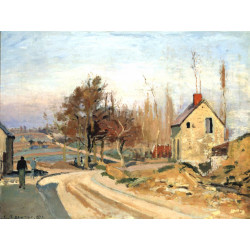 Road from osny to pontoise hoar frost 1873