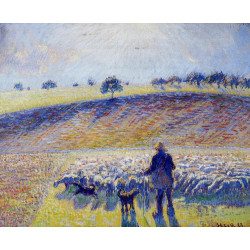 Shepherd and sheep 1888