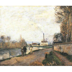 The oise at pontoise in bad weather 1876 The oise at pontoise in bad weather 1876