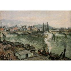 The pont corneille rouen grey weather 1896
