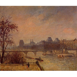 The seine and the louvre paris 1903
