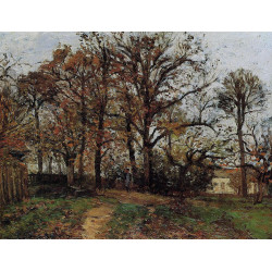 Trees on a hill autumn landscape in louveciennes 1872