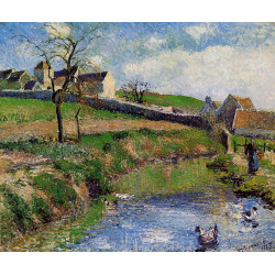 View of a farm in osny 1883