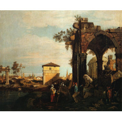 Capriccio with ruins and porta portello in padua