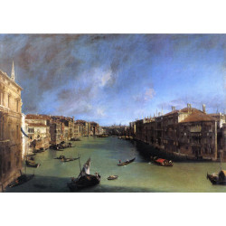 Grand canal looking northeast from the palazzo balbi to the rialto bridge