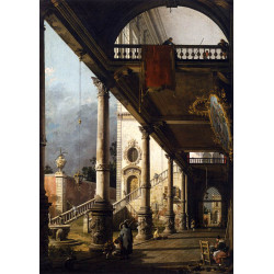 Perspective view with portico