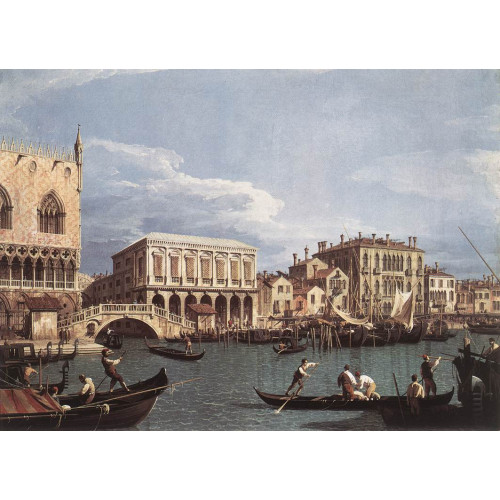 The molo and the riva degli schiavoni from the st mark s basin 1740