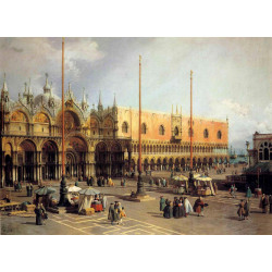 View of the church and the doge s palace from the procuratie vecchie