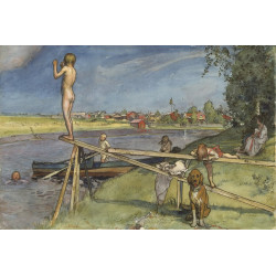 A pleasant bathing place from a home series c1895 A pleasant bathing place from a home series c1895