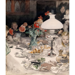 Around the evening lamp Around the evening lamp