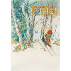 Flicka spnner p sig skidorna Flicka spnner p sig skidorna