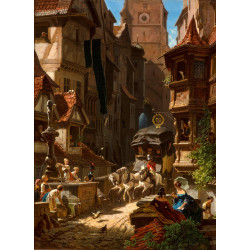 Ankunft der postkutsche ca 1859