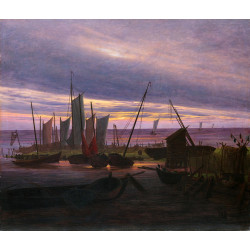 Boats in the harbour at evening