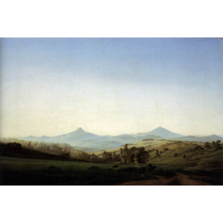 Bohemian landscape with mount milleschauer 1808