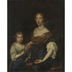 Portrait of a lady and a girl