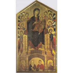 Enthroned madonna with angels