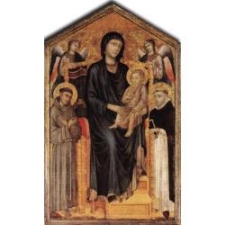 Madonna enthroned with the child st francis st domenico and two angels
