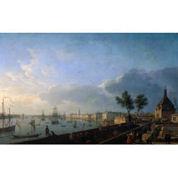 Deuxieme vue du port de bordeaux prise du cha teau trompette