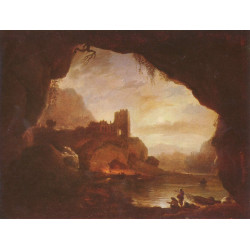 Landschaft mit burgruine