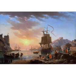 Marine soleil couchant