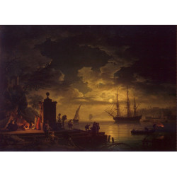 Moonlit scene in the environs of citta nuova in illyria