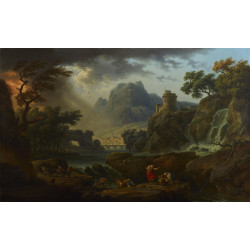 Paysage de montagne avec temp te