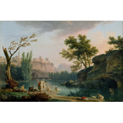 Summer evening landscape in italy