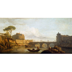 The bridge and the castel sant angelo in rome