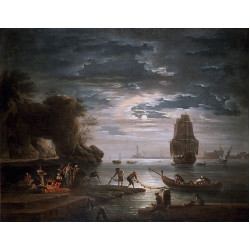 Vernet claude joseph the night 18th c 1