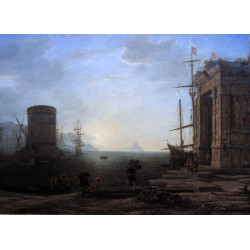 Harbour view at sunrise