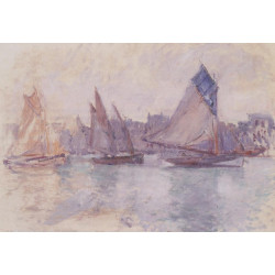Boats in the port of le havre 1882 83