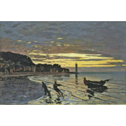 Hauling a boat ashore honfleur 1864