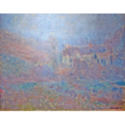 Houses at falaise in the fog 1885