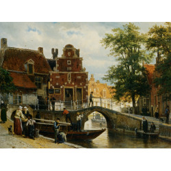 A view of franeker with the zakkend ragerschuisje 1872