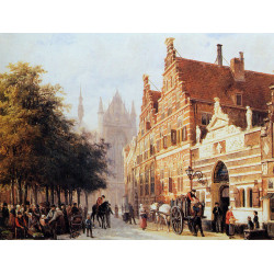 Kerkegracht en weeshuis in leiden