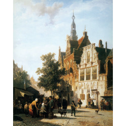 Marketview with cityhall woerden