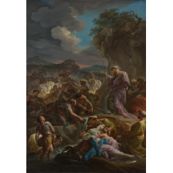 Moses striking the rock Moses striking the rock