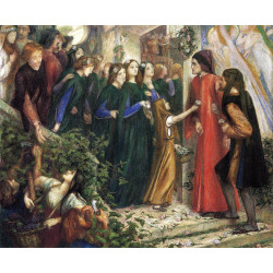 Beatrice meeting dante at a wedding feast denies him her salutation 1855