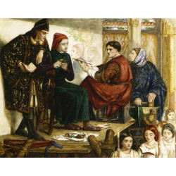 Giotto painting the portrait of dante 1852