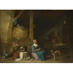 An old woman peeling pears copy