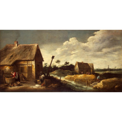 Landscape with a maid at the well