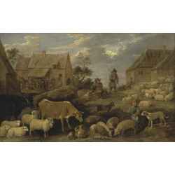 Landscape with a shepherd and a flock
