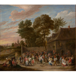 Peasants dancing and feasting