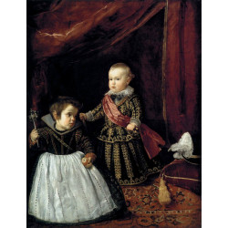 Don baltasar carlos with a dwarf 1632