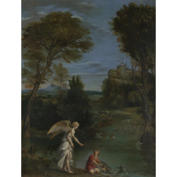 Landscape with tobias laying hold of the fish