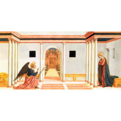 The annunciation predella panel from the st lucy altarpiece The annunciation predella panel from the st lucy altarpiece