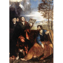 Sts john and bartholomew with donors 1527