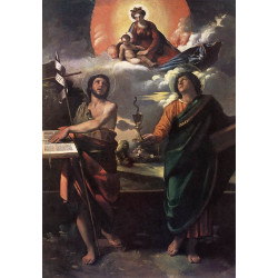 The virgin appearing to saints john the baptist and john the evangelist 1520